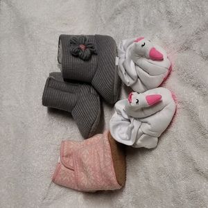 Bundle of 3 baby girl booties